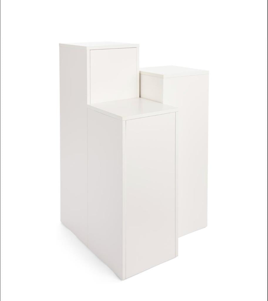 3 piece Square Pedestals A & D Party Rentals