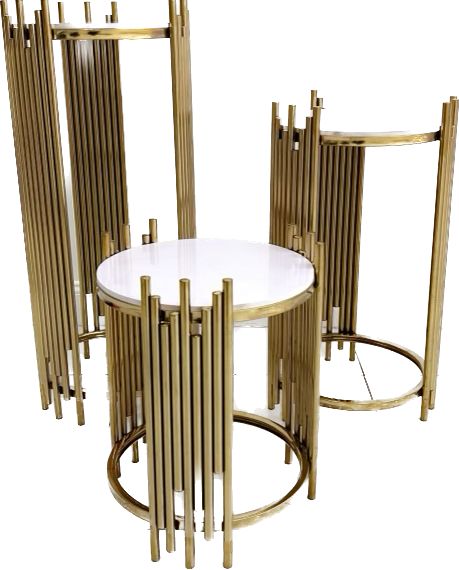 3 piece Round Midas Pedestal Set