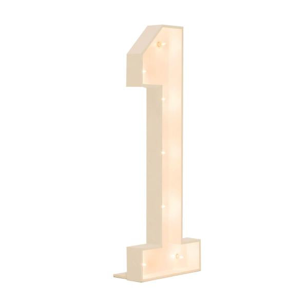 Wood Marquee Number "1"  A & D Party Rentals