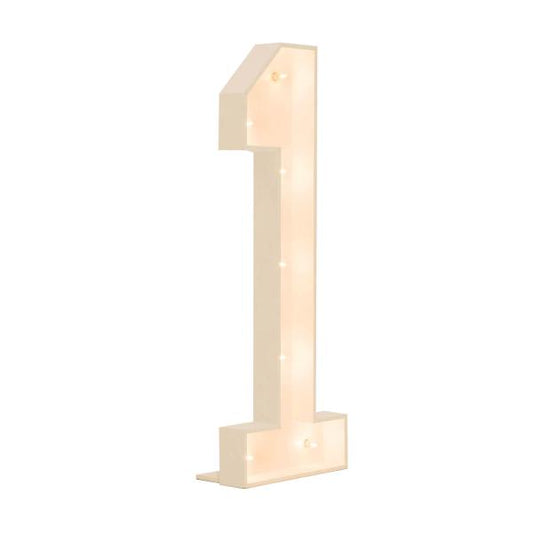 Wood Marquee Number "1"  A & D Party Rentals