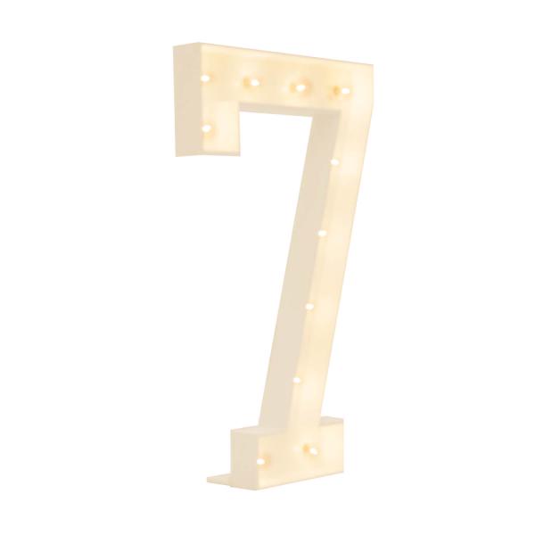 Wood Marquee Number "7" A & D Party Rentals