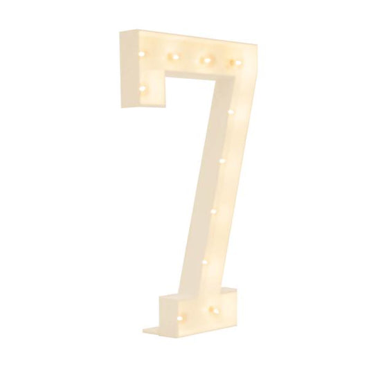 Wood Marquee Number "7"  A & D Party Rentals